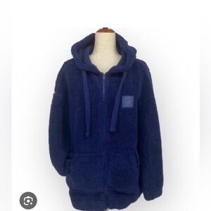 Ivory Ella Blue Sherpa Jacket with Hood